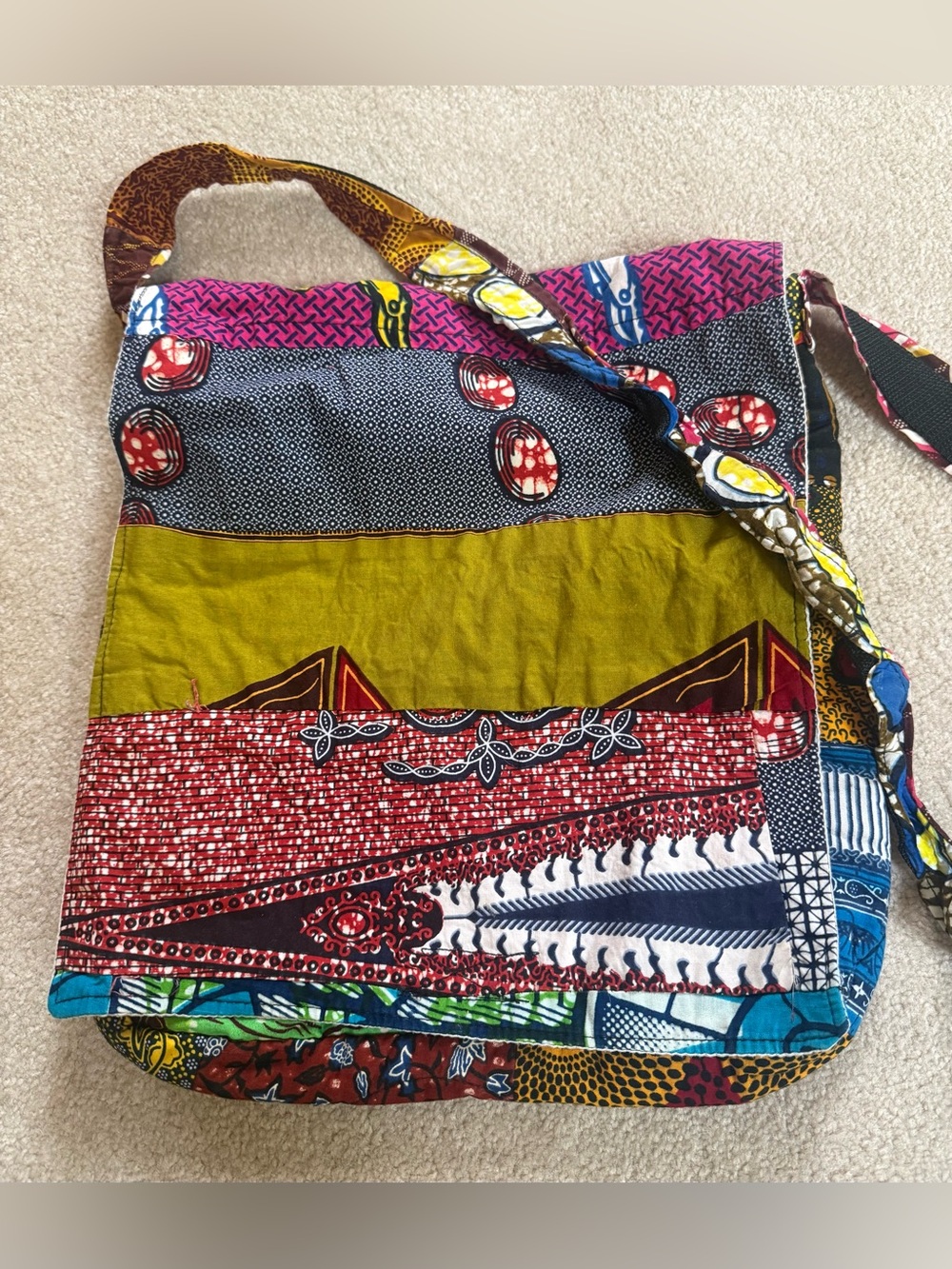 BOHO Patchwork Crossbody Messenger Bag - Picture 1 of 6